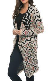  Multicolored Long Cardigan