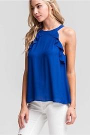  Scalloped Sleeveless Blouse