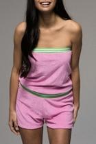  Tube Top Terrycloth Romper