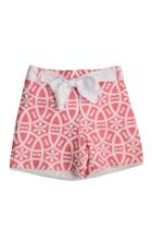  Coral & White Shorts