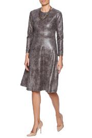  Faux Leather A-line Dress