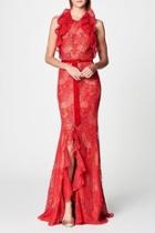  Ruffle Lace Gown