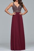  Beaded Bodice Gown
