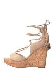  Tan Tassel Wedge