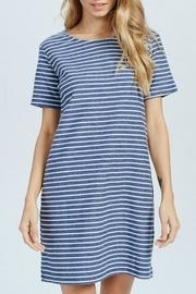 Blue-striped Mini Dress