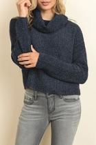  Chenille Turtleneck Sweater