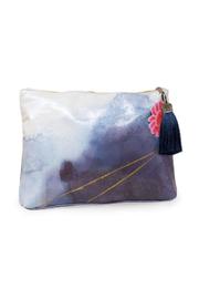  Indigo Watercolor Large Pouch
