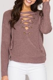  Open-back Surplice Sweater
