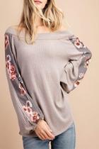  Floral Off-shoulder Thermal