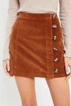  Button Corduroy Skirt