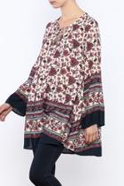  Berry Floral Tapestry Top
