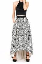  Zebra High-low Skirt