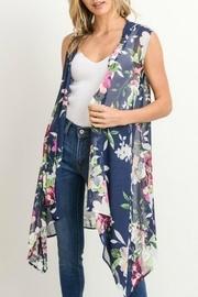  Sheer Floral Vest