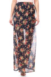  Navy Floral Skirt