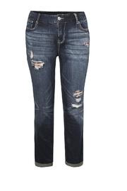  Distressted Cuffed Jeans
