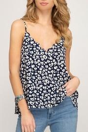  Scallop Cheetah Cami