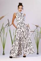  Black Printed Halter Jumpsuit