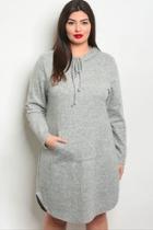  Hoodie Dress - Gray