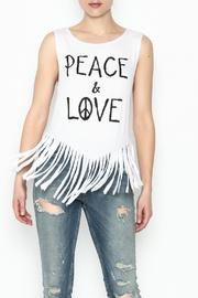 White Fringed Tank Top