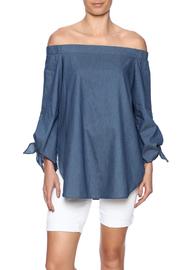  Denim Off Shoulder Top