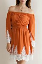  Tangerine Lace Dress