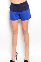  Blue Colorblock Shorts