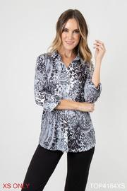  Mixed Print Button Up