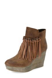  Fringe Wedge Bootie