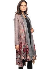  Suede Cutout Motif Duster