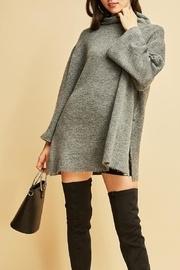  Funnel-neck Tunic Sweater