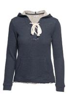 Lace Up Hoodie Sweater