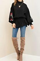  Black Gauze Top