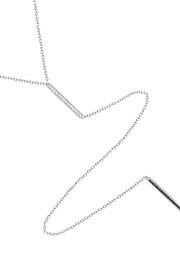  Silver Double-bar Necklace
