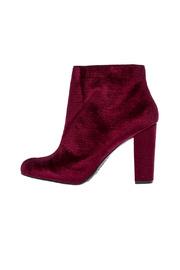  Burgundy Velvet Bootie