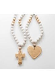  Sophia-white Beads W/ Gray/gold Accent 30(cross Pendant)