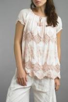  Mauve Embroidered Top