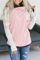  Pink Track Double-hoodie