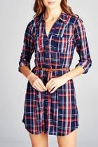  Plaid Shirt-dress