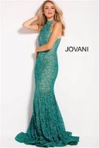  Teal Lace Gown