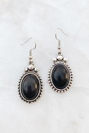 Black Oval Earrings