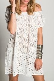 Eyelet Off Shoulder Dress