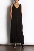  Black Button-down Maxi-dress