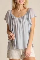  Ruffle Short-sleeve Top