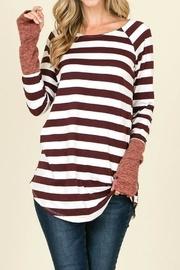  Wine Stripe Top