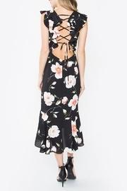  Lace-up Floral Dress