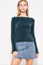  Green Sweater Top