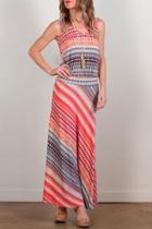  Maxi Dress In Printed Pink