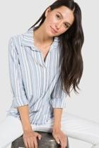  Frayed Hem Button-down
