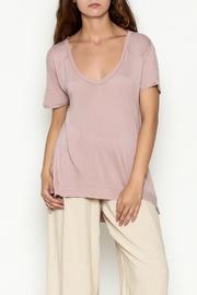  Mauve V Neck Top