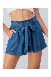  Washed Chambray Shorts